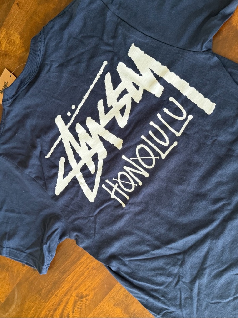 Stussy Honolulu Chapter T-shirt navy  Hawaii Limited Small